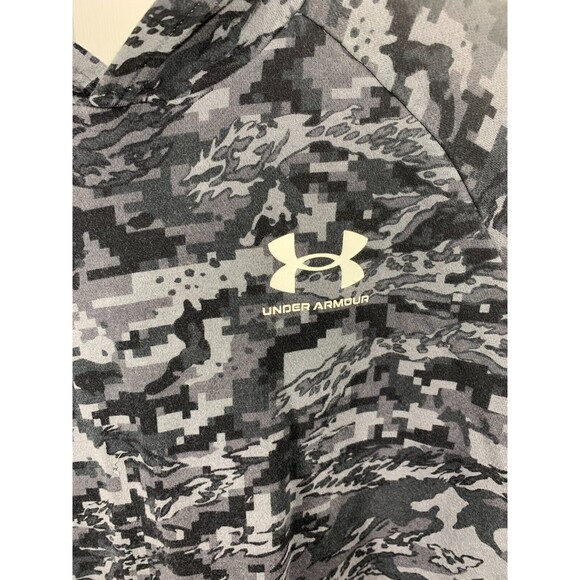 Youth Under Armour Gray Camo Camouflage Pullover Hoodie YXL (XL) Large Pocket - Picture 2 of 15
